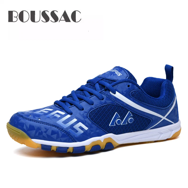 

BOUSSAC 2019 New Men Women Badminton Shoes Quality Blue Green Female Outdoor Sports Sneakers Lace Up Male Athletics Trainer