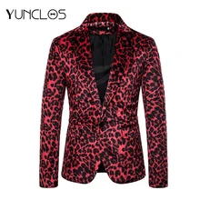 Модный облегающий блейзер с леопардовым и змеиным принтом, однобортный мужской костюм для выпускного вечера, костюм для свадебной вечеринки, Мужское пальто