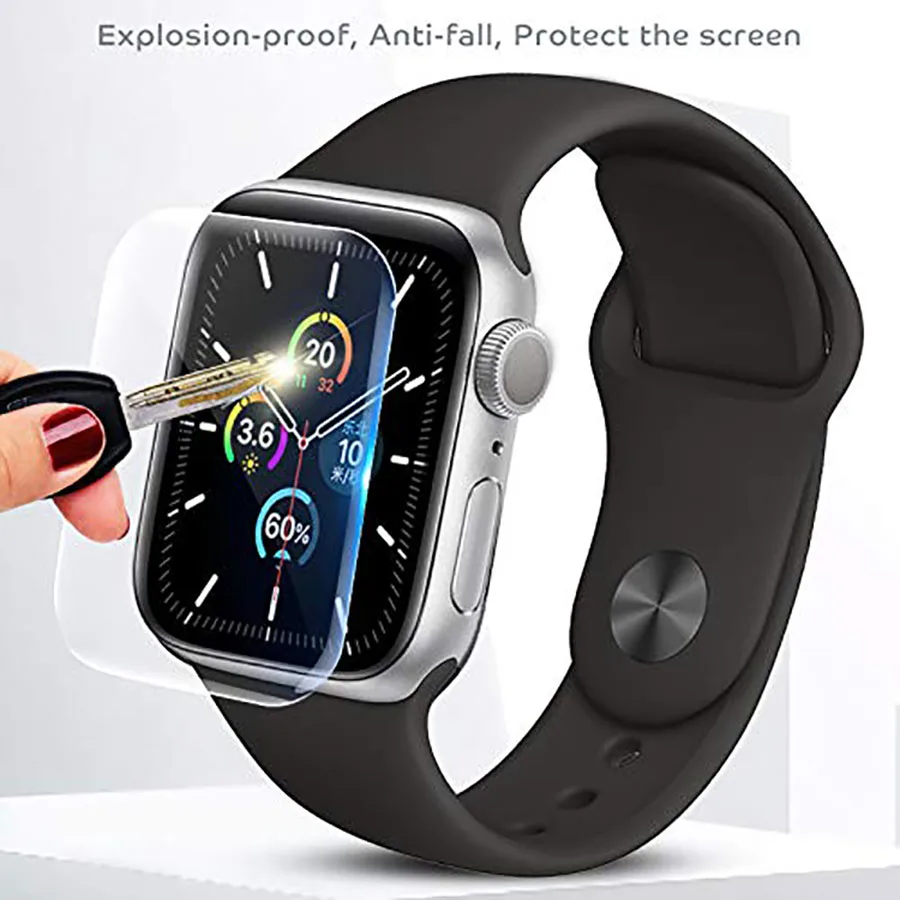 9D изогнутая Гидрогелевая пленка для iWatch Apple Watch Series 2/3/4/5 38 мм 42 40 44 Полная мягкая