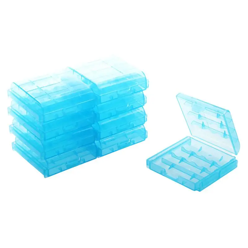

Pack of 9 PCS AA / AAA Battery Storage Hard Case Box-Blue