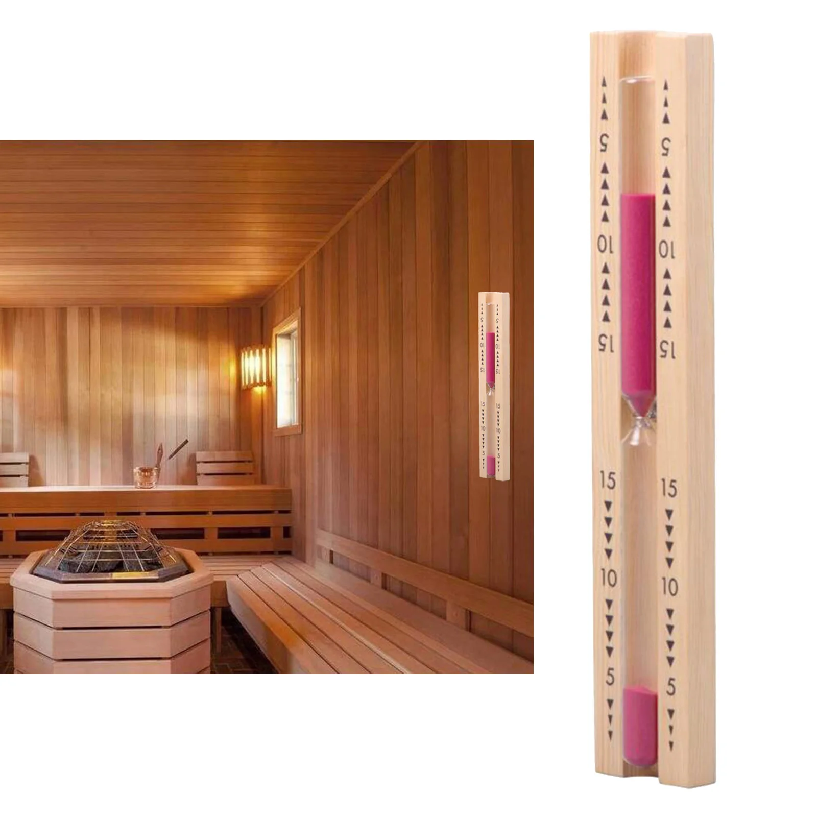 Professional Sauna Sand Timer 15 minutes Sand Clock for Spa Kitchen