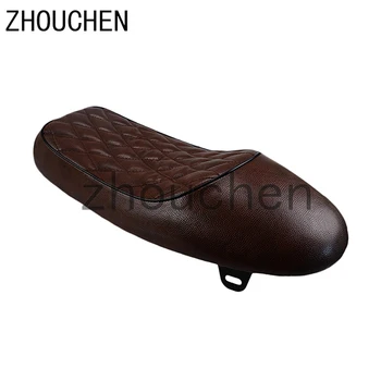 

Retro Motorcycle Cafe Racer Seat Hump Brat Style Vintage Saddle Cushion Replacement for Honda CB CL Motorbikes Brown