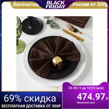 

Set of napkins "Ethel" Luxury 32 * 32 - 4 pcs, col. chocolate, pl. 192 g / m2, chl with GMO 2387085