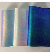 

Litchi Grain Design PU Holographic Metallic Embossed Leather Fabric Sheet for Making Bag/Handbag/Shoe/Decoration