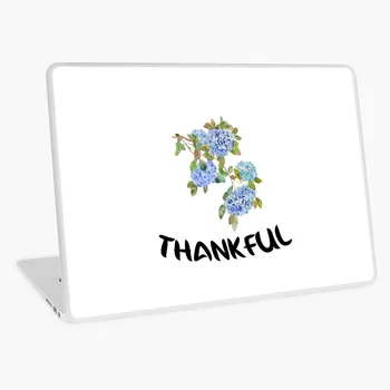 

Thankful blue flower branch laptop sticker laptop skin 12 13 14 15 17 inch for MacBook HP Acer Dell ASUS Lenovo Xiaomi
