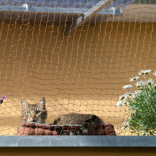 Red de protección para mascotas para gatos, cubierta de alambre segura  resistente para ventanas, balcones, evita