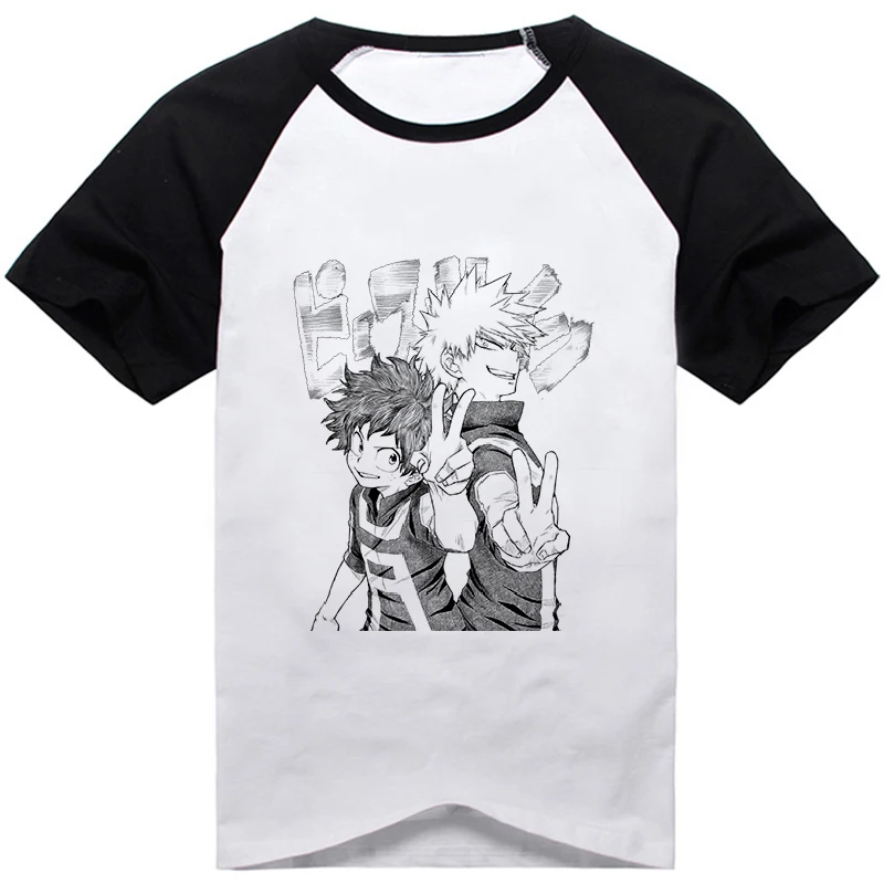 16 Аниме «Мой герой», футболка для косплея, Midoriya Izuku Bakugo Katsuki deku, мужская и женская Повседневная футболка с коротким рукавом и принтом - Цвет: 16