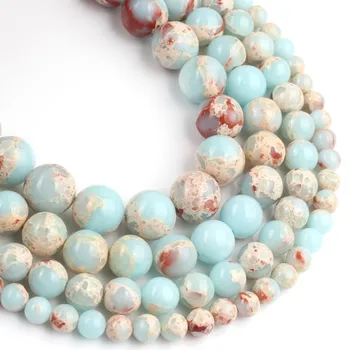 

ShouShan Stone Snakeskin Jaspers Beads Round Loose Spacer Beads For Jewelry Making DIY Bracelet Necklace 15"Strand 4/6/8/10/12mm