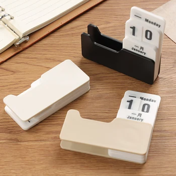 

Creative Vintage Style Mini Rotary Perpetual Calendar DIY Calendar Art Crafts Home Office Desk Decoration School Office Supply