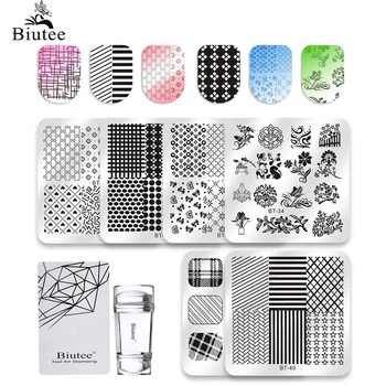 

Biutee 10Pcs Nail Plates Design 304 Stainless Steel Nail Stamp Plates Nail Art Stamp Template Image Nail Art Tools Hallowee Kit