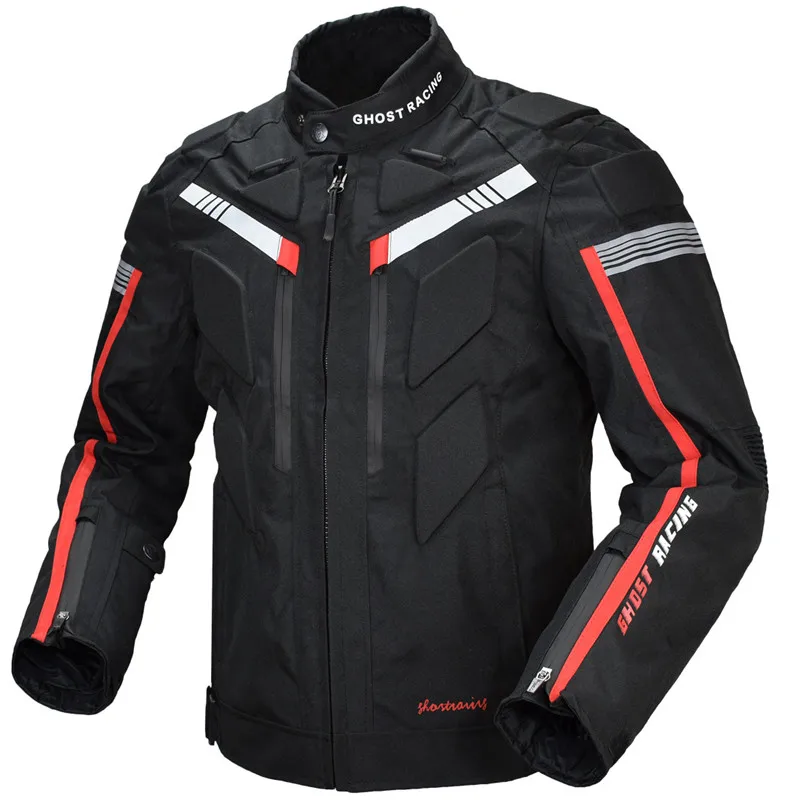 Baratos Chaqueta de moto impermeable a prueba de viento de cuerpo completo de protección Otoño Invierno de montar en carreras de motos chaqueta ropa 128