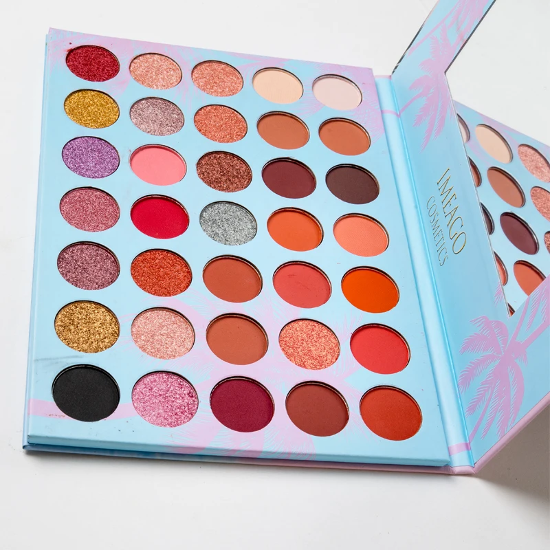 ICYCHEER 35 Color Shimmer Matte Eye shadow Pallete Silky Powder Long Lasting Pigments Pressed Glitter Eye Shadow Palette Makeup