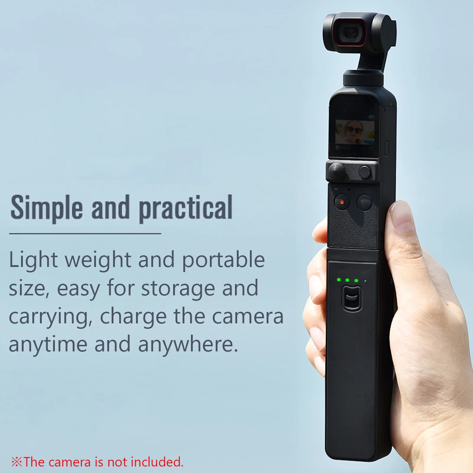 STARTRC Upgraded Portable Fast-Charging Power Bank Handheld Camera Extension Rod Charging Case Plug and Play for DJI Pocket 2