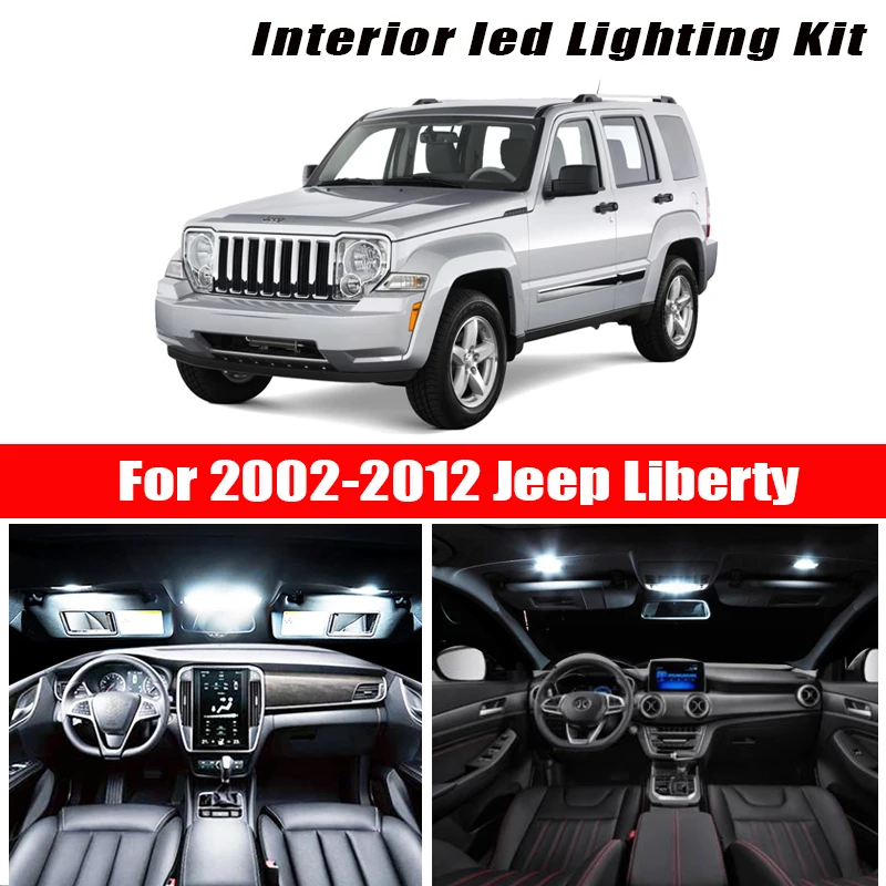 Для 2002-2012 Jeep Liberty White автомобильные аксессуары Canbus без ошибок светодиодный