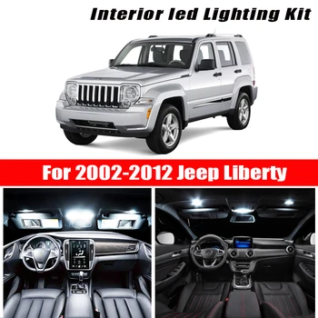 

For 2002-2012 Jeep Liberty White car accessories Canbus Error Free LED Interior Light Reading Light Kit Map Dome License Lamp