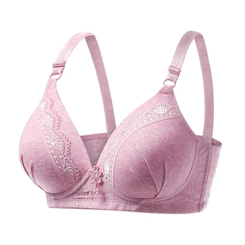 

Hot Full cup thin underwear small bra plus size wireless adjustable lace Women's bra breast Large size Lace Bras