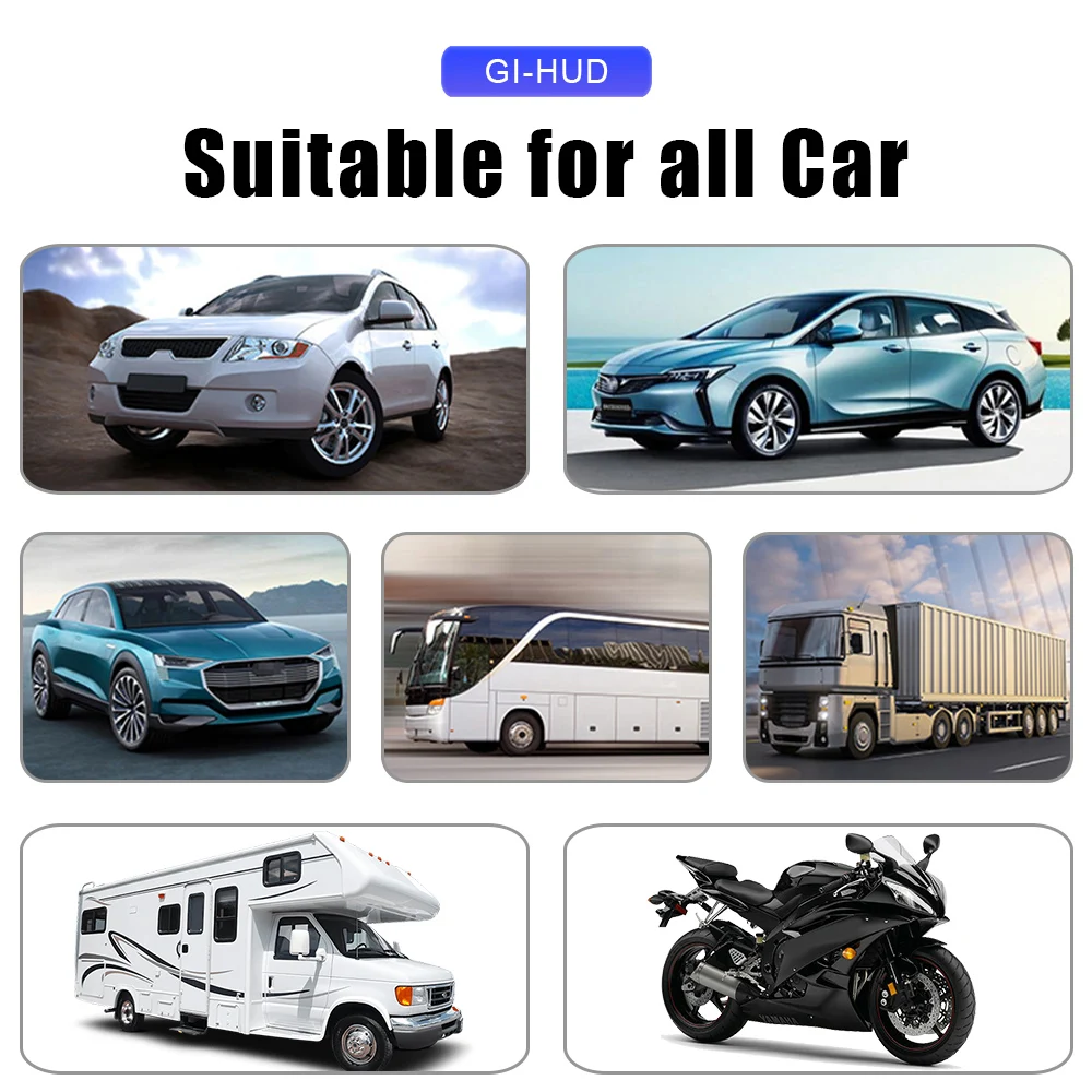 MPH Outdoor off-road Guide Smart Gadgets GPS Car Head Up Display HUD Digital Gauges Overspeed Alarm Speedometer