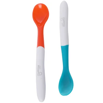 

2pcs Useful Comfortable Durable Soft Kids Spoon Silicone Spoon Training Spoon Baby Trainer Spoons