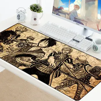 

One Piece Gaming Mouse Pad Large Cartoon Anime Rubber Mouse Pad Keyboard Computer Mat PC Mousepad with Lock Edge Game Pad Mouse