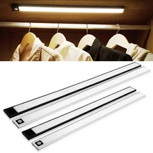 LED Cabinet Light PIR Motion Sensor Night Light with 9mm Slim Rechargeable Under Cabinet Closet Kitchen Bedroom Wall Lighting