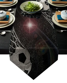 

Soccer Football Game Competition In Gymnasium Table Runner Table Flag Home Party Decorative Tablecloth Table Runners