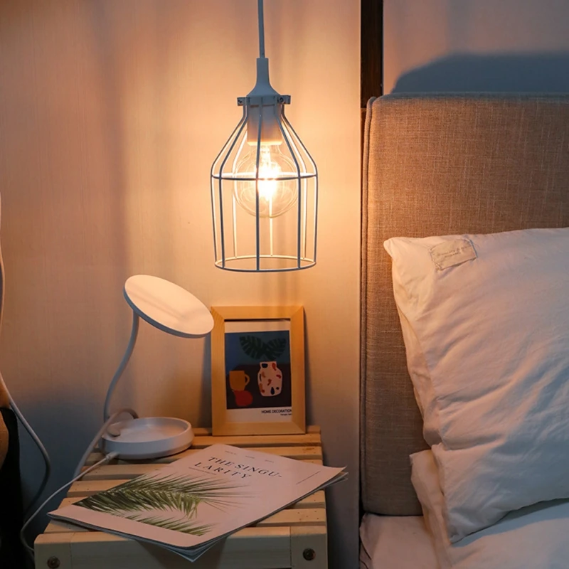 

Metal Lamp Guard Industrial Bulb Guard Vintage Lamp Holder Pendant Wire Lamp Light Guard Cage Lampshades