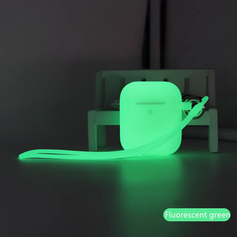 Флуоресцентный чехол для наушников Airpods 1/2 беспроводная версия Bluetooth с