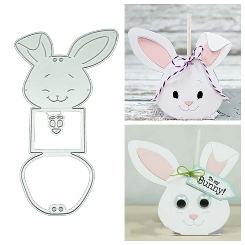 

Easter Bunny Craft Metal Cutting Dies Cut Die Mold Rabbit Candy Drink Box Scrapbook Paper Craft Knife Mould Blade Stencils Dies