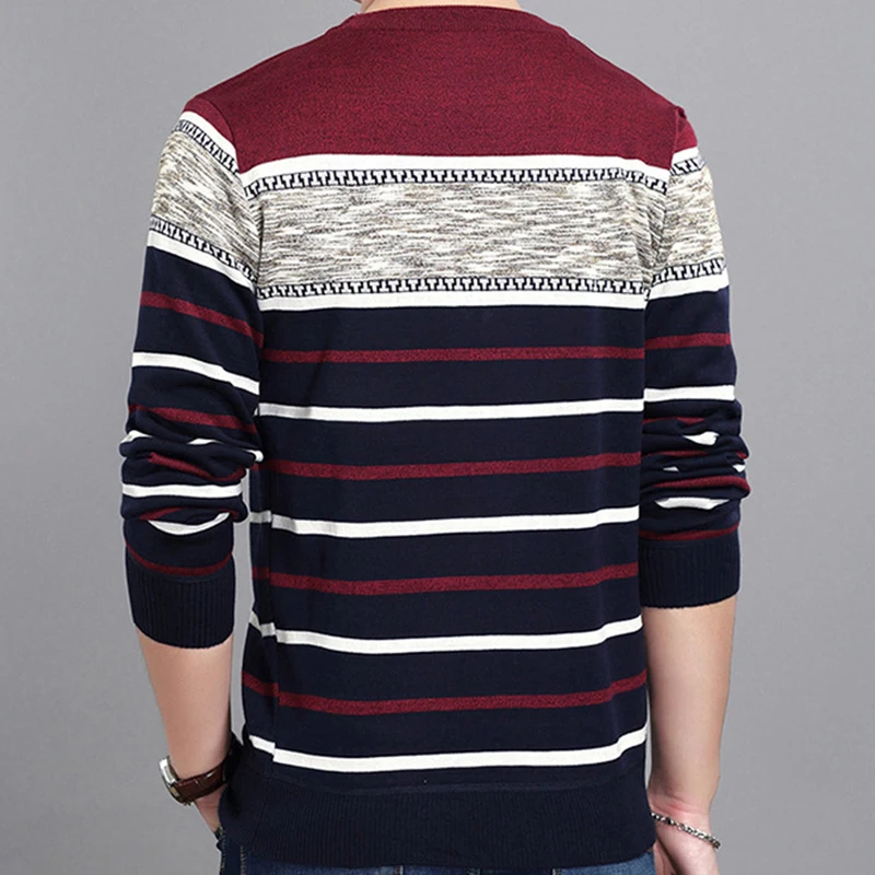 Covrlge, мужской свитер, осень, круглый воротник, пуловер, Мужская брендовая одежда, вязанная рубашка, слимфит, модный свитер поло, MZM050