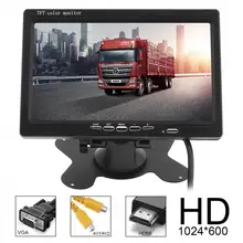 7 Inch 16:9 HD 1024*600 TFT LCD Color Car Rear View Monitor 2 Video Input DVD VCD Headrest Vehicle Monitor Audio HDMI VGA 7 Inch 16:9 HD 1024*600 TFT LCD Color Car Rear View Monitor 2 Video Input DVD VCD Headrest Vehicle Monitor Audio HDMI VGA