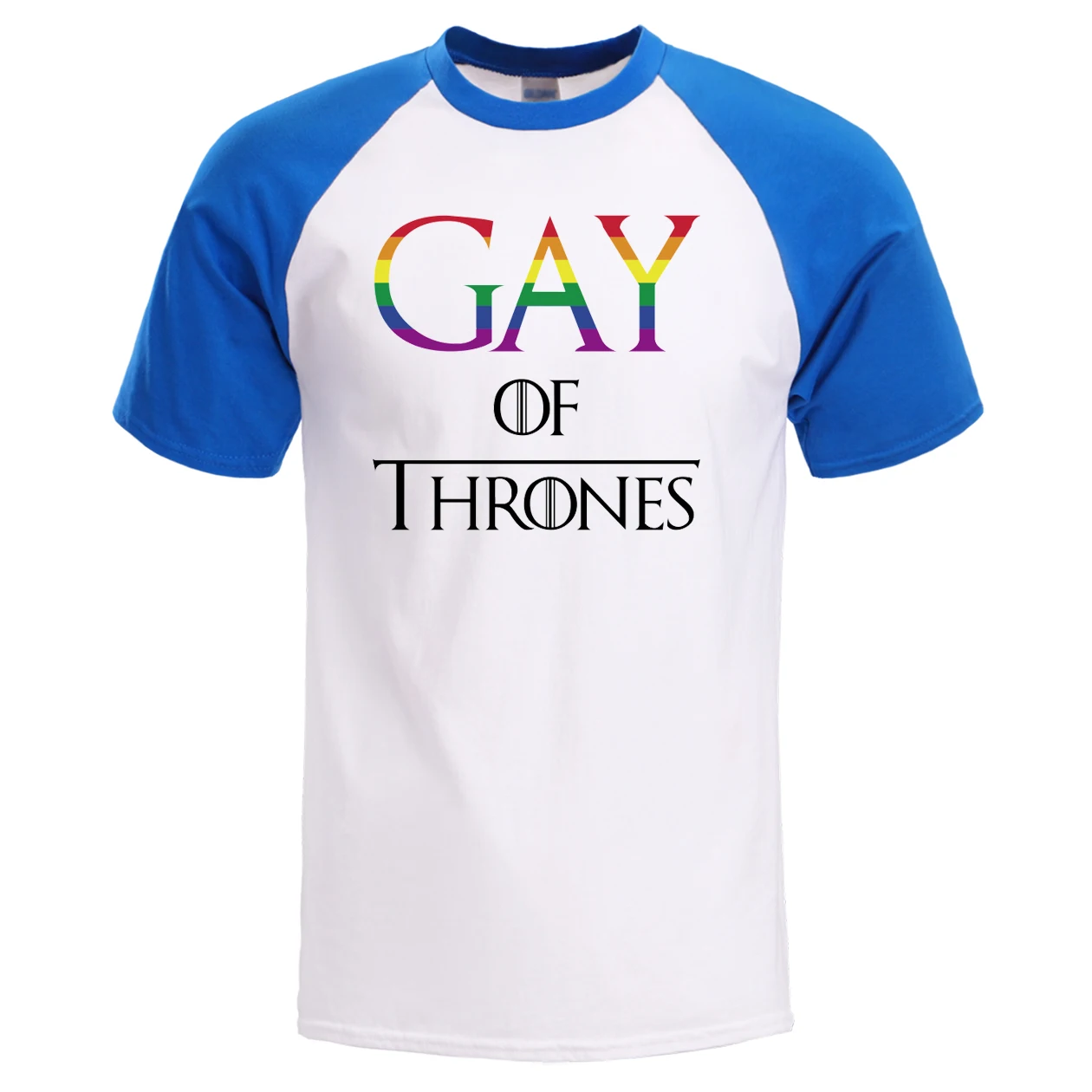 

Men T Shirt Gay Of Thrones Summer Raglan Tshirt Male Gay Pride Short Sleeve Cotton Tops Tees Bad Boy Sportswear Streetwear Shirt