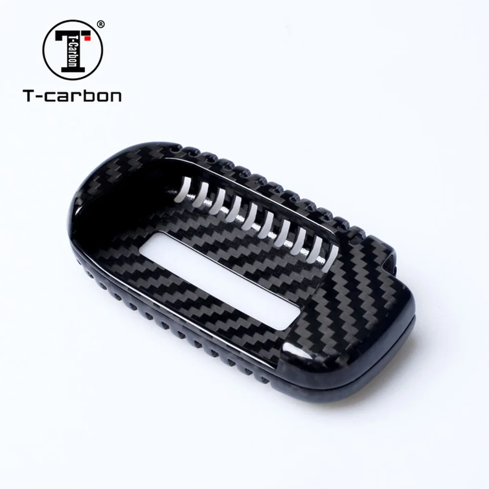 T-carbon Чехлы для ключей из углеродного волокна для Jeep Grand Cherokee, бесплатный светильник Dodge 2, 3, 4, 5 кнопок