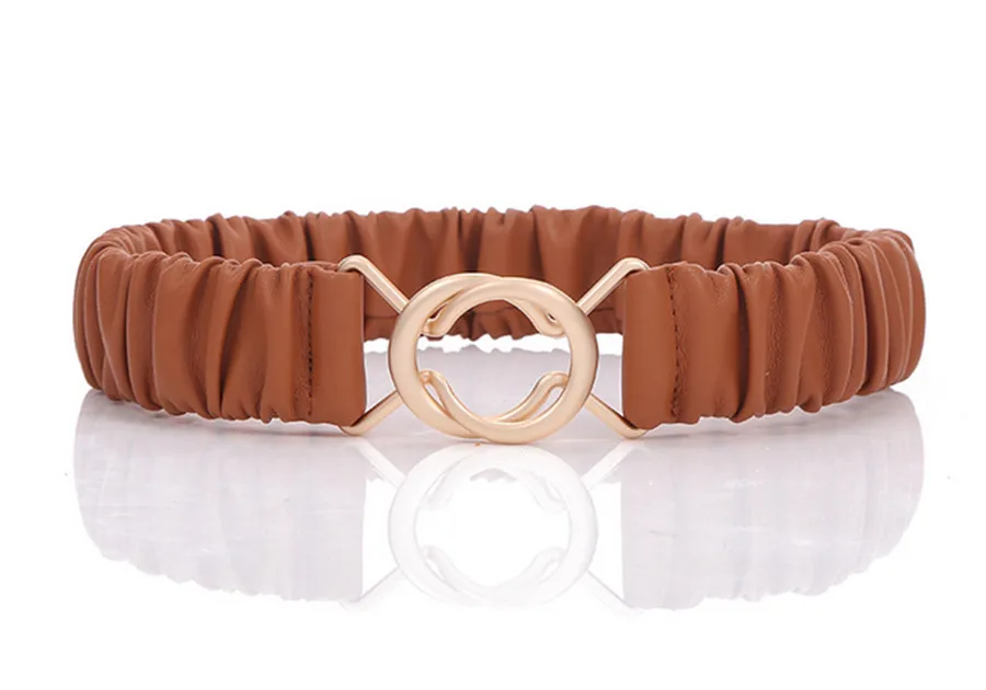 Женский эластичный пояс простой стильный ремень с круглой пряжкой 2020|Женские