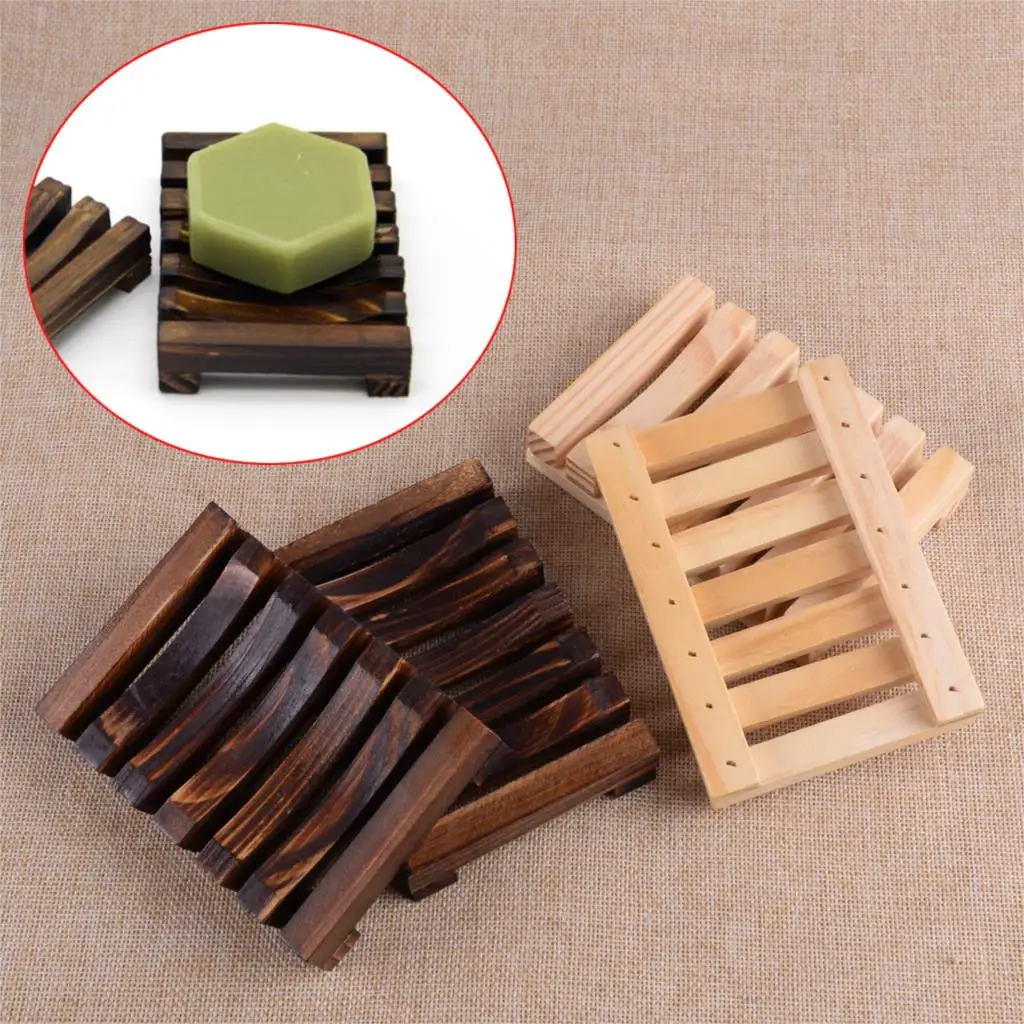 2 шт. деревянные Ванная комната душа мыльница для ванны лоток вешалка для хранения распределитель 11,5x8x2,1 см
