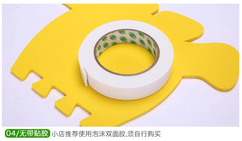 Week Eight Environmentally Friendly Waterproof Height Stickers CHILDREN'S Room Cartoon Stereo Height Rod Warm Wall Stickers Cart