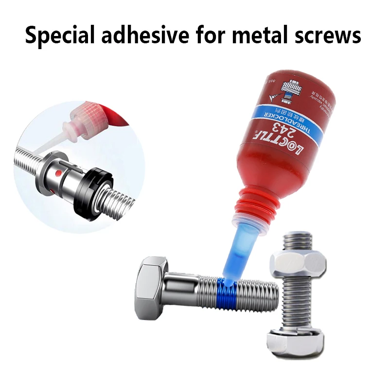 10ml Anaerobic Adhesive Anti-Pressure Blue 243 Glue Anaerobic Screw Lock Adhesive Wire Sealing Anti-Corrosion Thread