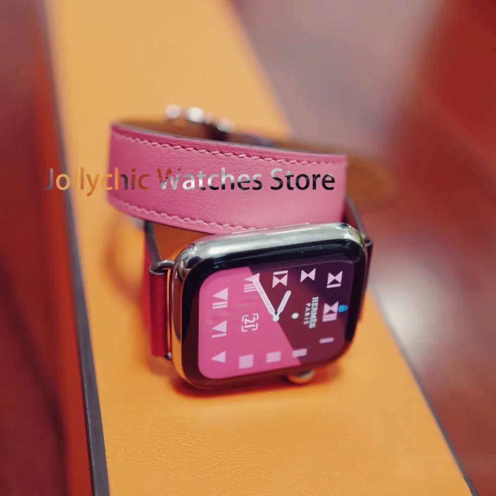 Genuine-Leather-Watch-Strap-for-Apple-Watch-6-SE-5-4-3-2-1-Band-44MM (2)