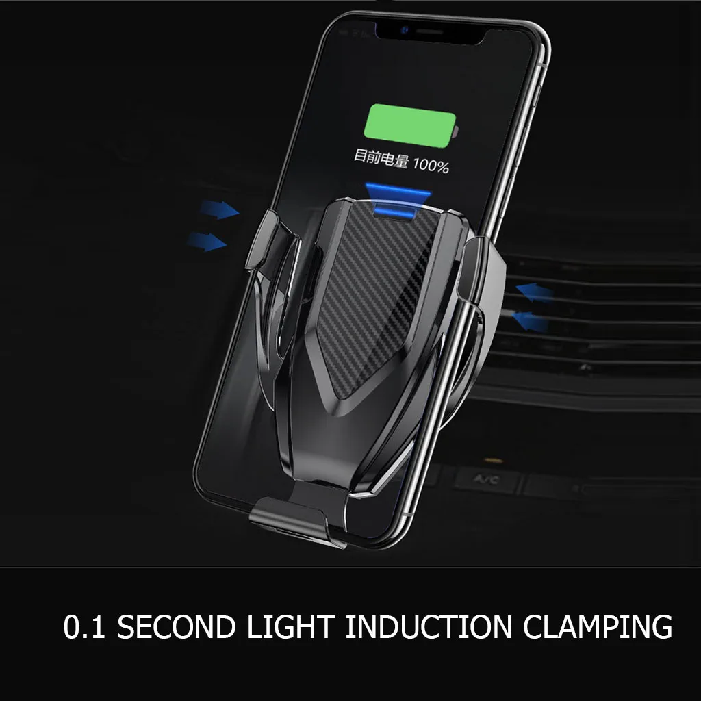 Автомобильное Qi Быстрое беспроводное зарядное устройство вентиляционное отверстие+ CD крепление автоматический зажим Автомобильный держатель Подставка для samsung Galaxy Note 9/8 10 Вт быстрая C MAR