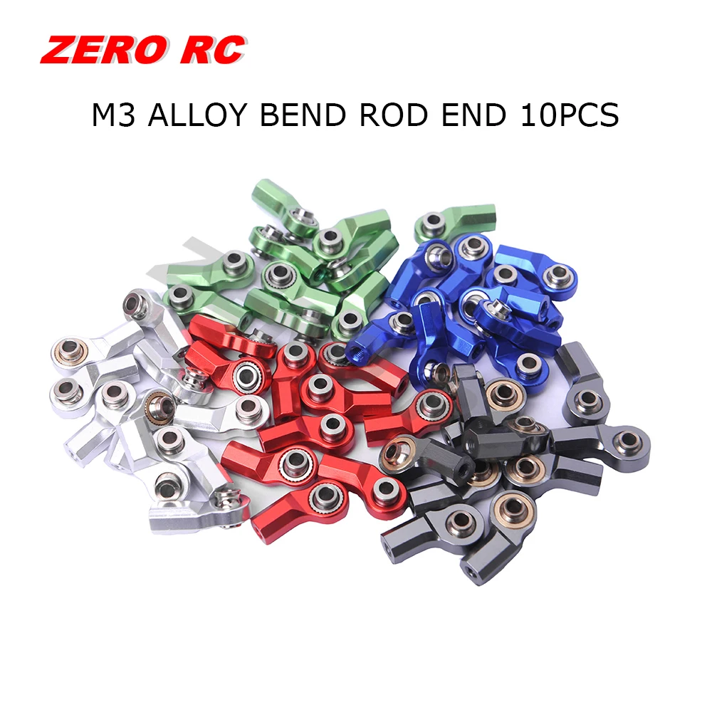 10PCS M3อัลลอยด์ LINKAGE Ball หัว Bend Rod End สำหรับ1/10 RC AXIAL