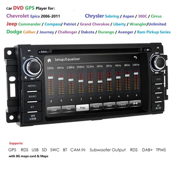 

Hizpo Car Stereo GPS DVD Player for Dodge Ram Challenger Jeep Wrangler JK Head Unit Single Din In dash Radio BT TPMS USB RDS DAB
