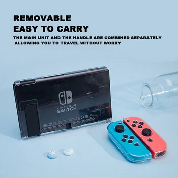 

Crystal Protective Switch Shel PC Hard Cover Switch Lite Shell Transparent Anti-fall Full Case For Nintendo Switch Accessories