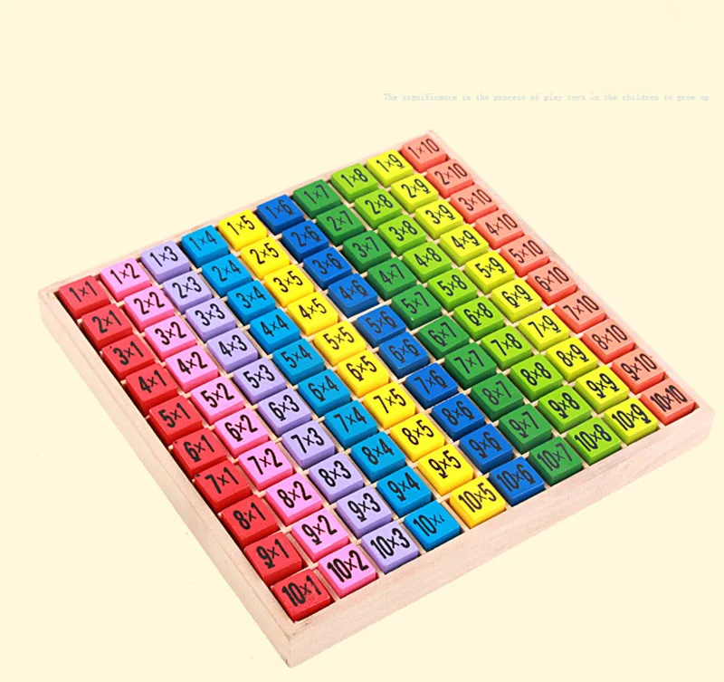 Таблица умножения до 99 для детей Детские игрушки развивающие деревянные игрушки для математики арифметические учебные материалы для детского сада