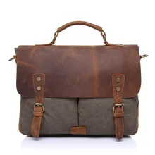 Винтажный кожаный+ холщовый мужской короткий чехол, деловая сумка, портфель, Мужская офисная сумка, мужской холщовый короткий чехол, чехол, Сумка для документов