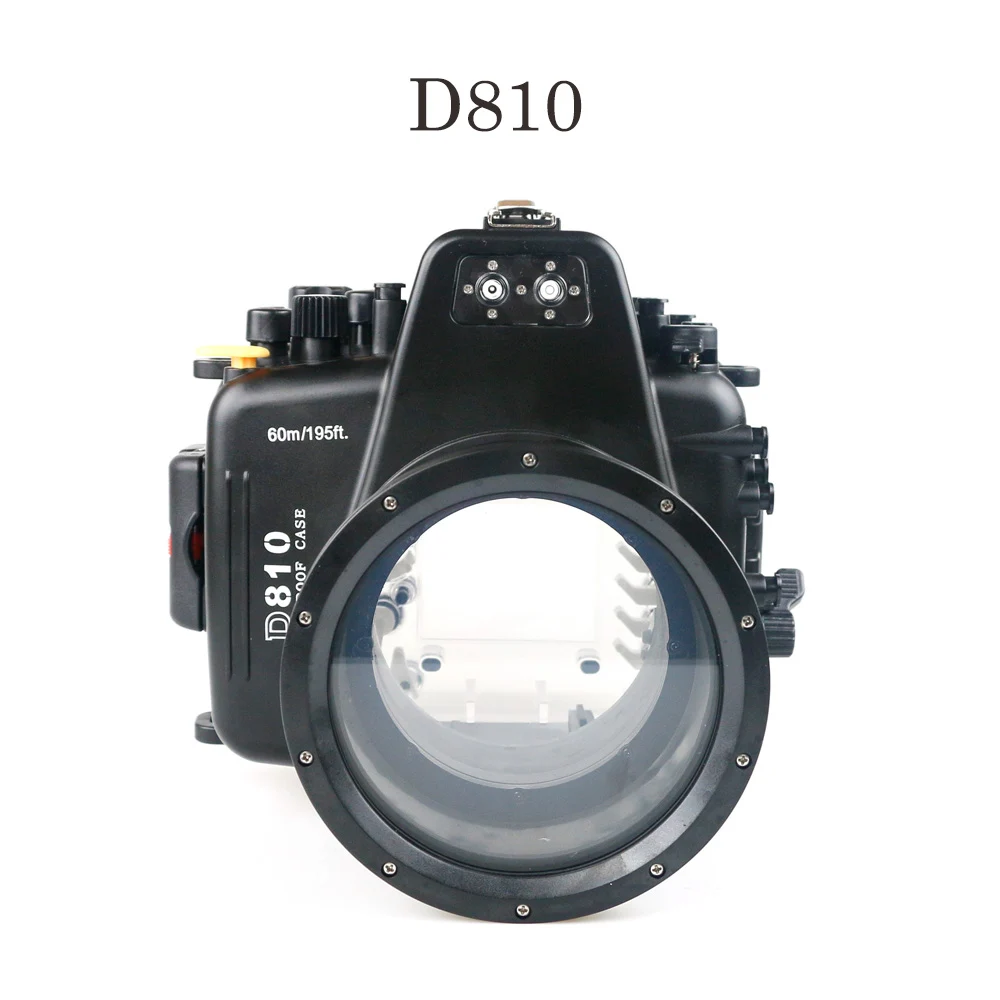 D810 130FT/40 м подводный глубина Дайвинг чехол для Nikon D500 D750 D800 D810 105 мм объектив водонепроницаемый корпус камеры крышка коробки - Цвет: D810