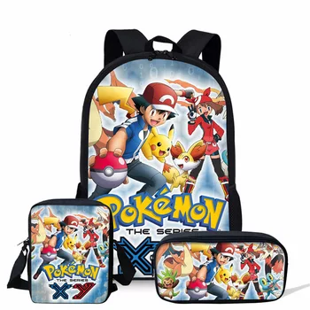 

Anime School Bags Pokemon Pikachu Printing Children's School Backpack for Boys &Girls Anime Kids Bags Teenagers Mochilas