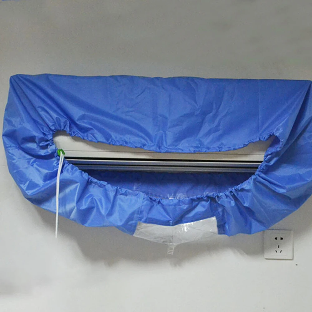 Solid color Air Conditioning Cover Home Decor Air Conditioner Waterproof Cleaning Cover Washing Anti-Dust Cleaning Cover 1PC