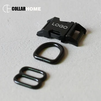 

20 sets engrave logo name ID metal side clasp buckle 20mm D ring straps clip hook belt buckle slider handmade sewing accessories