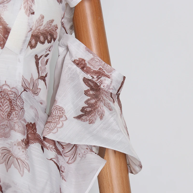 细节 (5).JPG TWOTWINSTYLE Spring Asymmetrical Print Womens Dress One Shoulder Sleeveless Ruffle Dresses Female 2020 Spring Fashion New