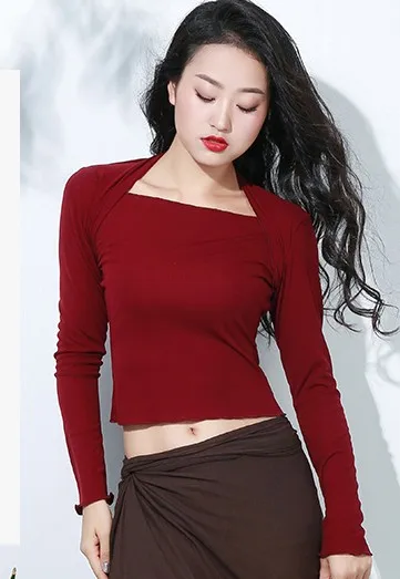 top Новые женские костюмы для танца живота, хипшарф, одежда для восточных танцев ZM273 - Цвет: top