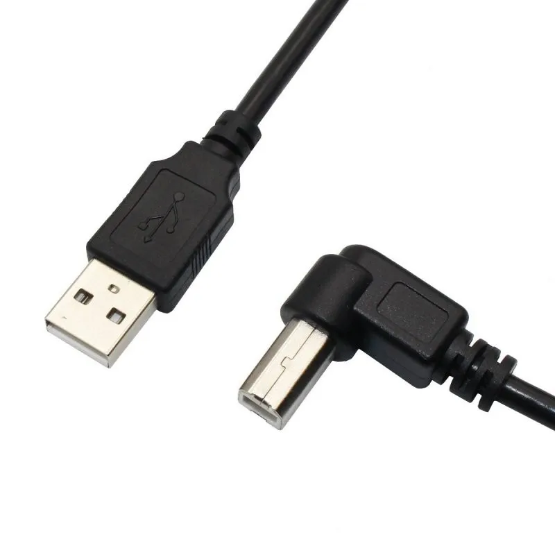 Профессиональный 8 м прямоугольный Кабель для принтера 25FT USB2.0 A штекер под прямым углом USB B Мужской A/B M/M принтер кабель для сканера